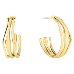 Calvin Klein Bijoux Boucles oreilles CK Wavy Sculptural - 35000721 Acier Doré | Femme Boucles D'Oreilles