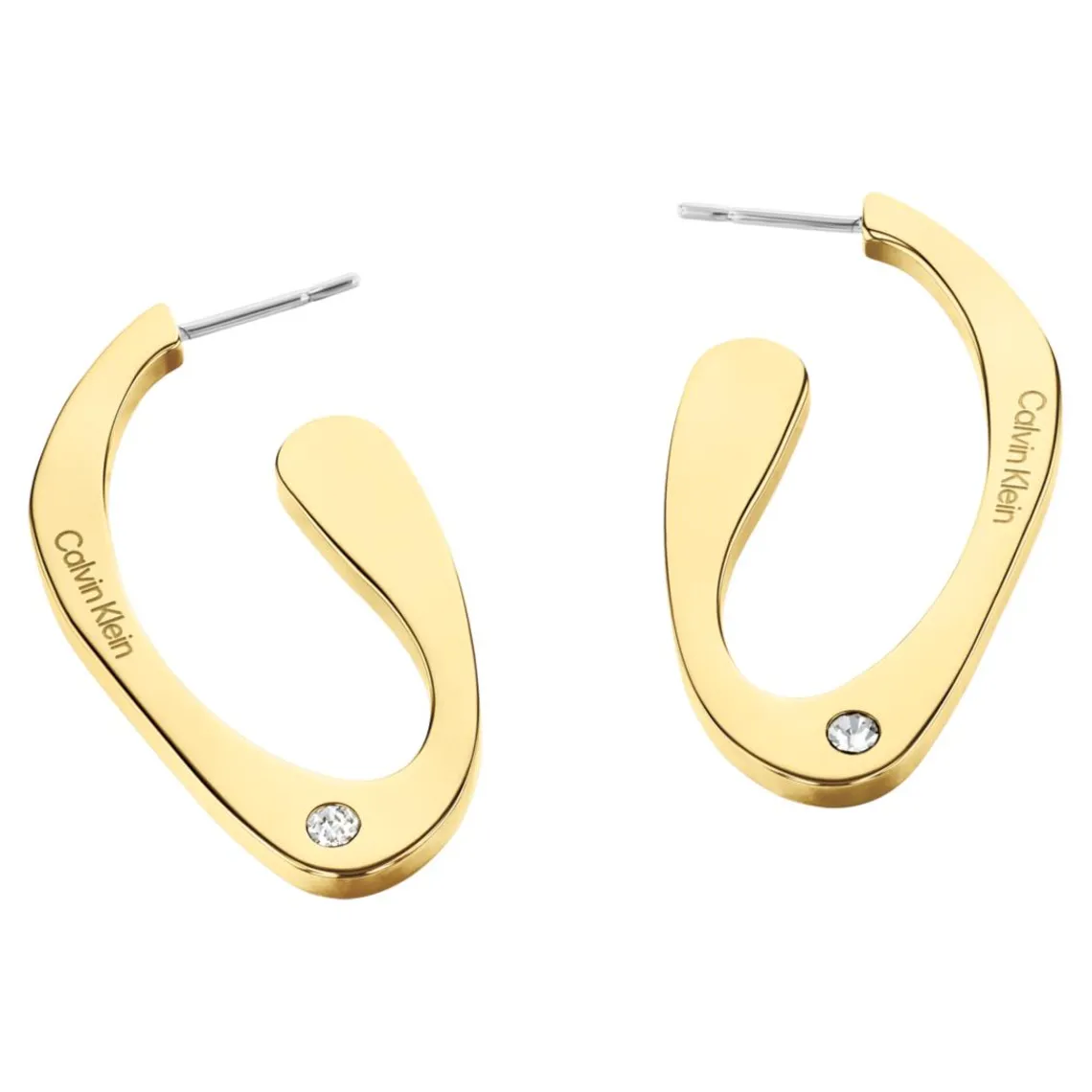Calvin Klein Bijoux Boucles oreilles Harmonious Connection Sculptural - 35000688 Acier Doré | Femme Boucles D'Oreilles
