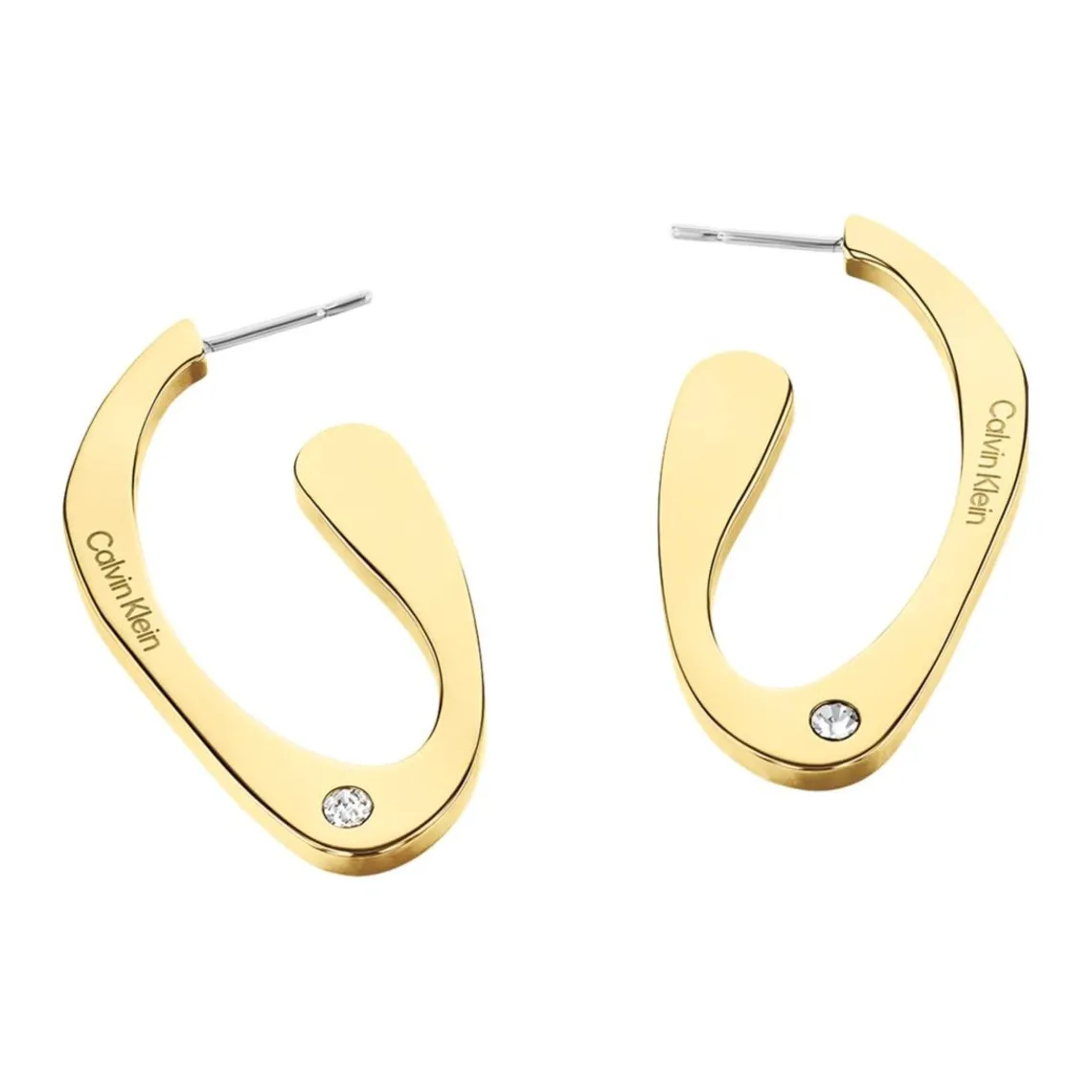 Calvin Klein Bijoux Boucles oreilles Harmonious Connection Sculptural - 35000688 Acier Doré | Femme Boucles D'Oreilles