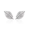 Maison de la Bijouterie Boucles oreilles fantaisie feuille Argent W54WZ00 | Femme Boucles D'Oreilles