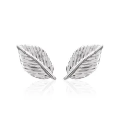 Maison de la Bijouterie Boucles oreilles fantaisie feuille Argent W54WZ00 | Femme Boucles D'Oreilles
