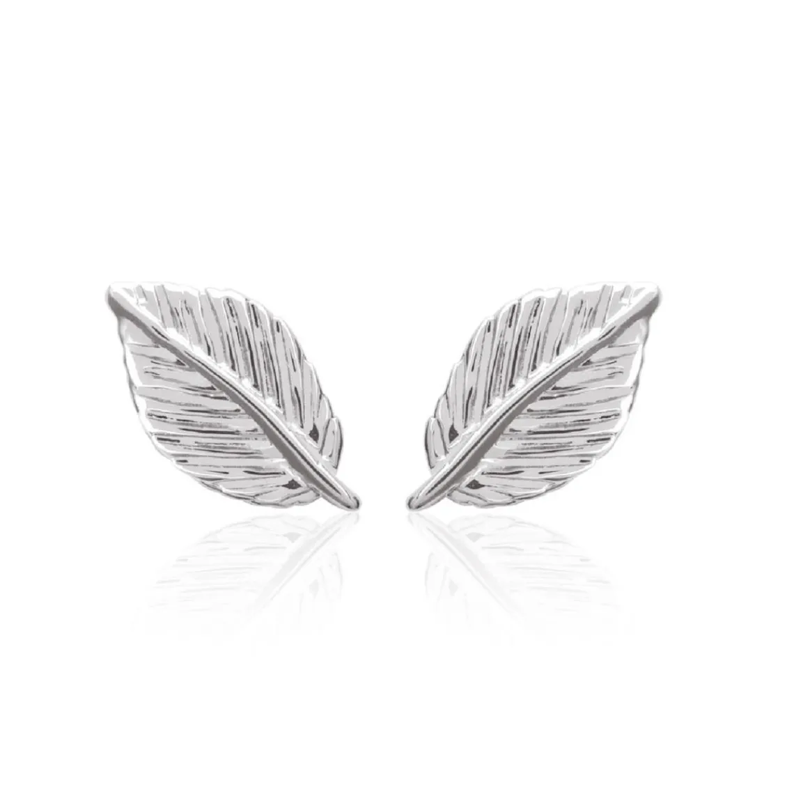 Maison de la Bijouterie Boucles oreilles fantaisie feuille Argent W54WZ00 | Femme Boucles D'Oreilles