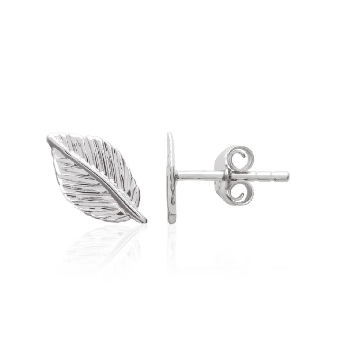 Maison de la Bijouterie Boucles oreilles fantaisie feuille Argent W54WZ00 | Femme Boucles D'Oreilles