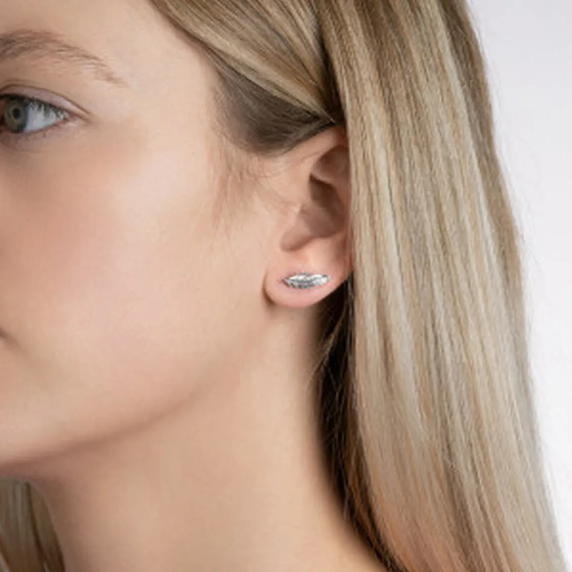 Maison de la Bijouterie Boucles oreilles femme plume Argent W5YWZ00 | Femme Boucles D'Oreilles