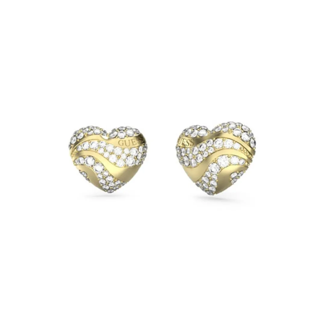 Guess Bijoux Boucles oreilles In My Heart - JUBE04504JWYG Acier Doré | Femme Boucles D'Oreilles