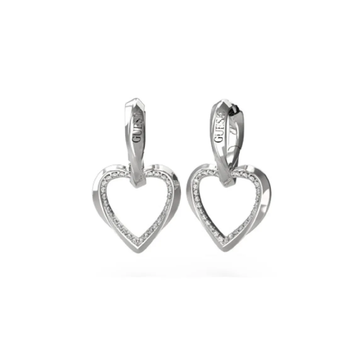 Guess Bijoux Boucles oreilles Mon Amour - JUBE04617JWRH Acier Argent | Femme Boucles D'Oreilles