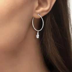 Lacoste Boucles oreilles Crocodile - 2040375 Acier Argent | Femme Boucles D'Oreilles