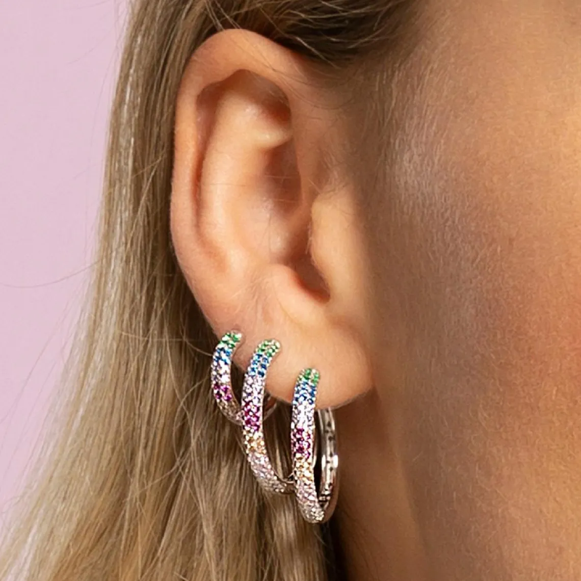 Lotus Silver Boucles oreilles Rainbow - LP3484-4-1 Argent 925/1000 | Femme Boucles D'Oreilles