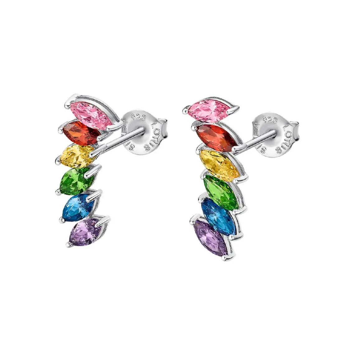 Lotus Silver Boucles oreilles Rainbow LP3391-4-2 Argent Multicolore | Femme Boucles D'Oreilles