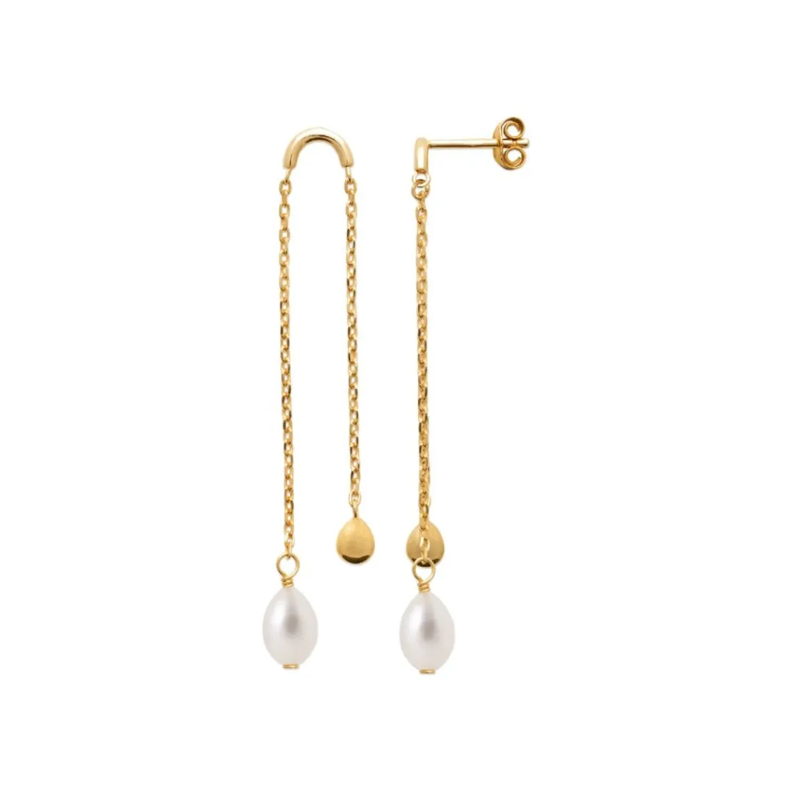 Maison de la Bijouterie Boucles oreilles pendantes perles plaqué or Y3030U0Z4 | Femme Boucles D'Oreilles