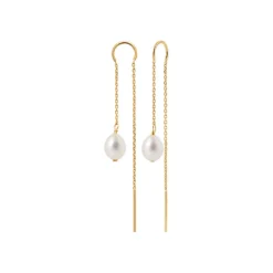 Maison de la Bijouterie Boucles oreilles perles de culture plaqué or Y3030W0Z4 | Femme Boucles D'Oreilles