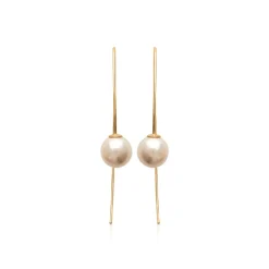 Maison de la Bijouterie Boucles oreilles perles plaqué or Y535W0Z4 | Femme Boucles D'Oreilles