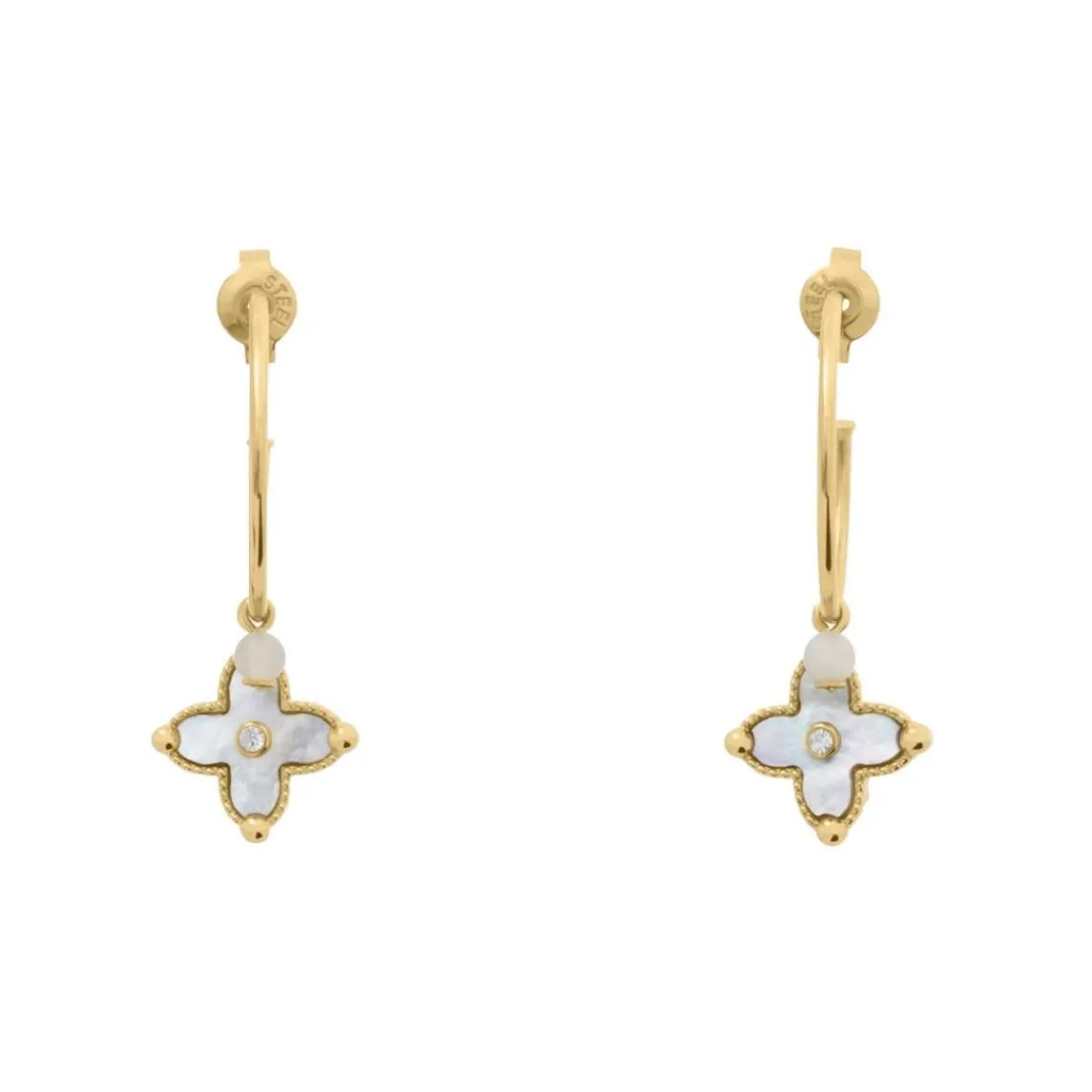 Pierre Lannier Bijoux Boucles oreilles Rubya - BJ23A2211 Acier Doré | Femme Boucles D'Oreilles
