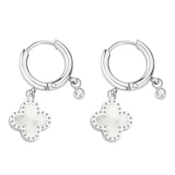 Pixies Bijoux Boucles oreilles - PEH0011-2MOP Acier Nacre | Femme Boucles D'Oreilles