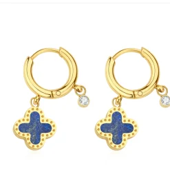 Pixies Bijoux Boucles oreilles - PEH0011-1LAZ Acier Bleu | Femme Boucles D'Oreilles