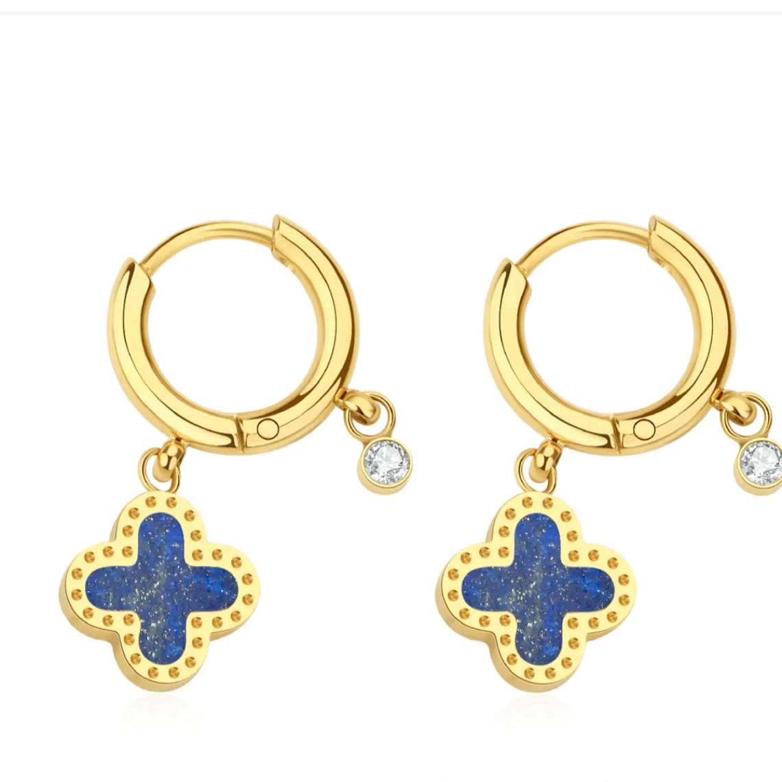 Pixies Bijoux Boucles oreilles - PEH0011-1LAZ Acier Bleu | Femme Boucles D'Oreilles