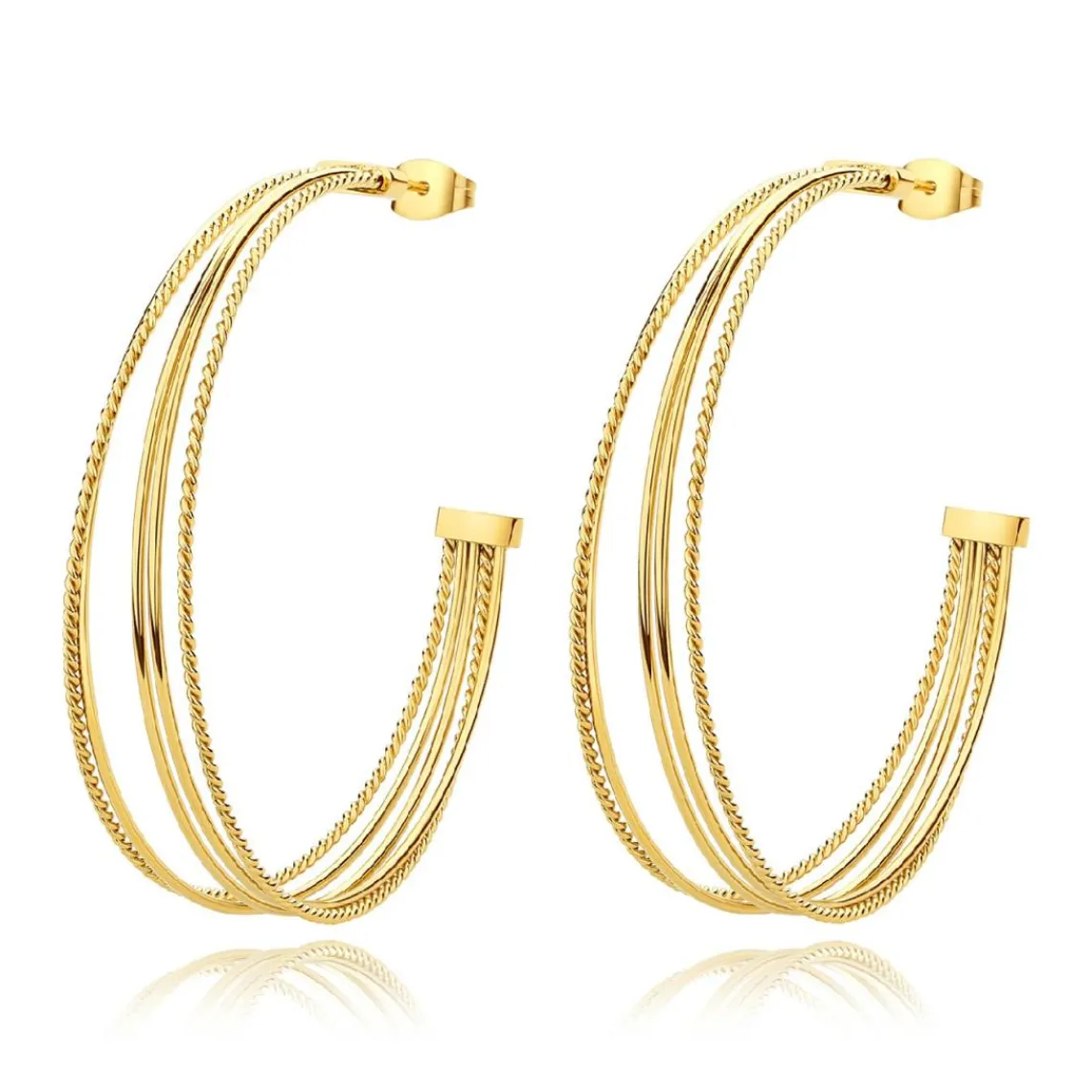Pixies Bijoux Boucles oreilles Sunshine - PEZ0062-1UNI Acier | Femme Boucles D'Oreilles