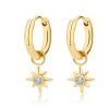 Pixies Bijoux Boucles oreilles - PEH0035-1WHZ Acier Blanc | Femme Boucles D'Oreilles