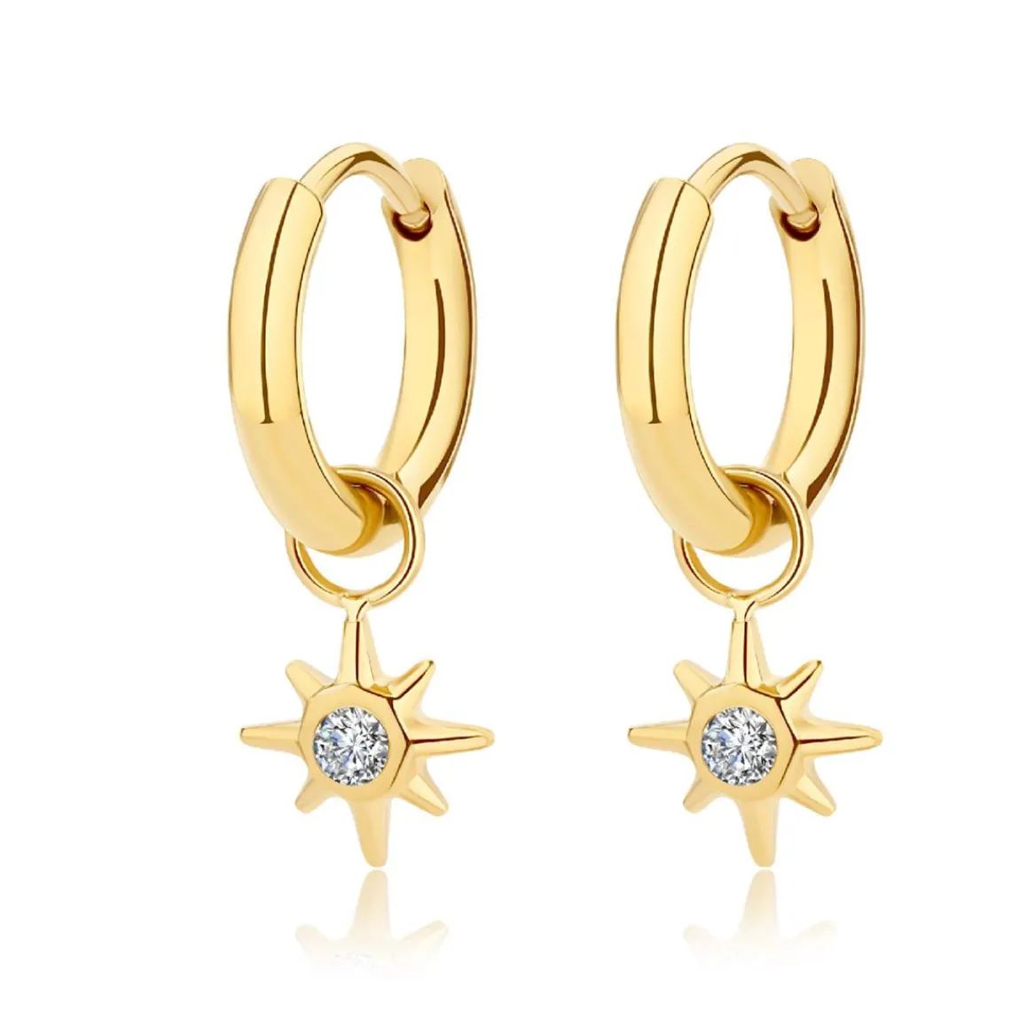 Pixies Bijoux Boucles oreilles - PEH0035-1WHZ Acier Blanc | Femme Boucles D'Oreilles
