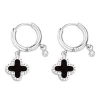 Pixies Bijoux Boucles oreilles - PEH0011-2BKO Acier Noir | Femme Boucles D'Oreilles