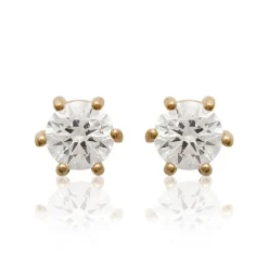 Maison de la Bijouterie Boucles oreilles plaqué or oxyde zirconium 5mm Y0YZ5365Z | Femme Boucles D'Oreilles