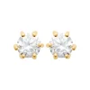 Maison de la Bijouterie Boucles oreilles plaqué or oxyde zirconium 4mm Y0YZ5364Z | Femme Boucles D'Oreilles