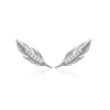 Maison de la Bijouterie Boucles oreilles puces fantaisie plume Argent Z5YVWZ0 | Femme Boucles D'Oreilles