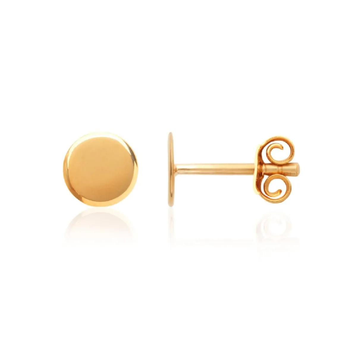Maison de la Bijouterie Boucles oreilles puces femme plaqué or Y54UV00 | Femme Boucles D'Oreilles