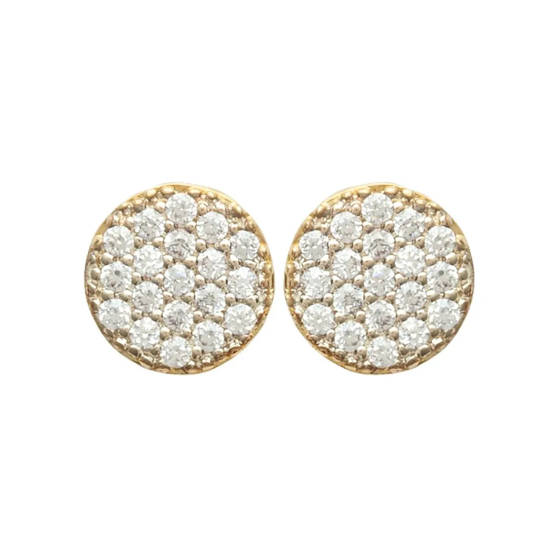Maison de la Bijouterie Boucles oreilles puces plaqué or oxyde de zirconium Y4UY0ZZ | Femme Boucles D'Oreilles