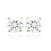 Maison de la Bijouterie Boucles oreilles puces plaqué or oxyde de zirconium 8mm Y5055Z0V | Femme Boucles D'Oreilles