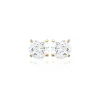 Maison de la Bijouterie Boucles oreilles puces plaqué or oxyde de zirconium 4mm Y5055Z04 | Femme Boucles D'Oreilles