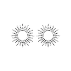 Maison de la Bijouterie Boucles oreilles puces soleil Argent W564V00 | Femme Boucles D'Oreilles