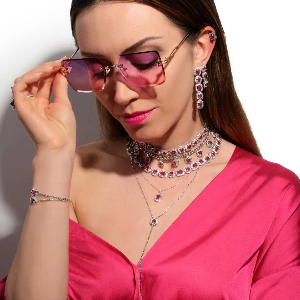 RKG Bijoux Boucles oreilles Romy - VINE02RHO Argent | Femme Boucles D'Oreilles