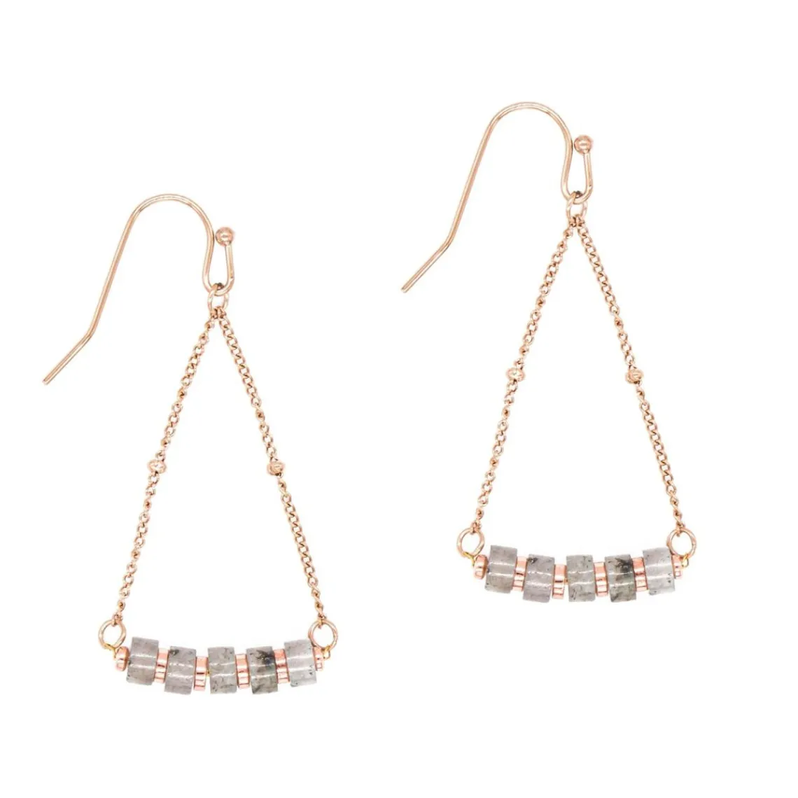 Sloya Boucles oreilles Piana en pierres Labradorite | Femme Boucles D'Oreilles