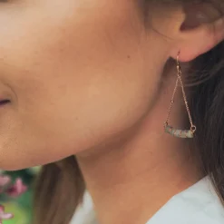 Sloya Boucles oreilles Piana en pierres Labradorite | Femme Boucles D'Oreilles