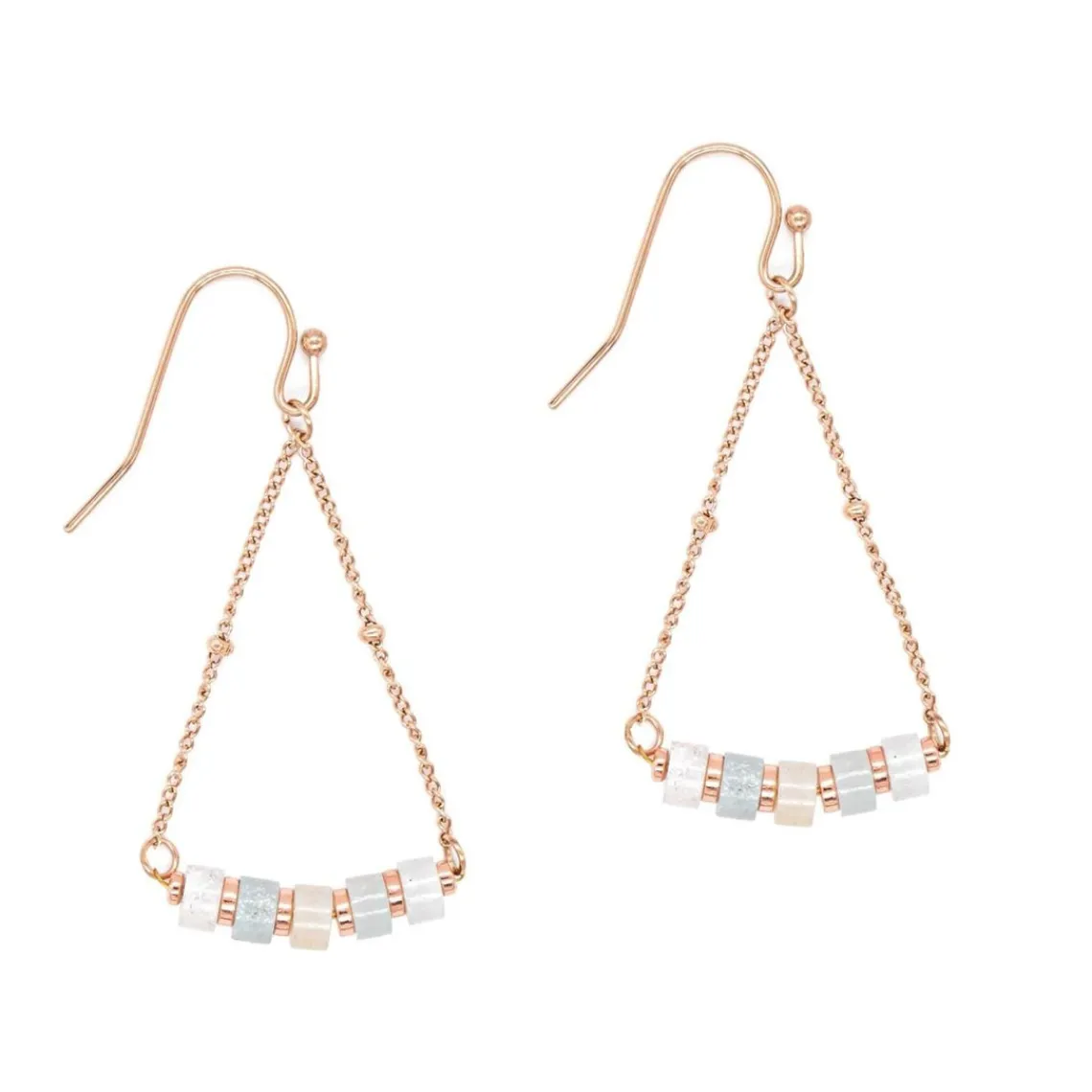 Sloya Boucles oreilles Piana en pierres Amazonite | Femme Boucles D'Oreilles