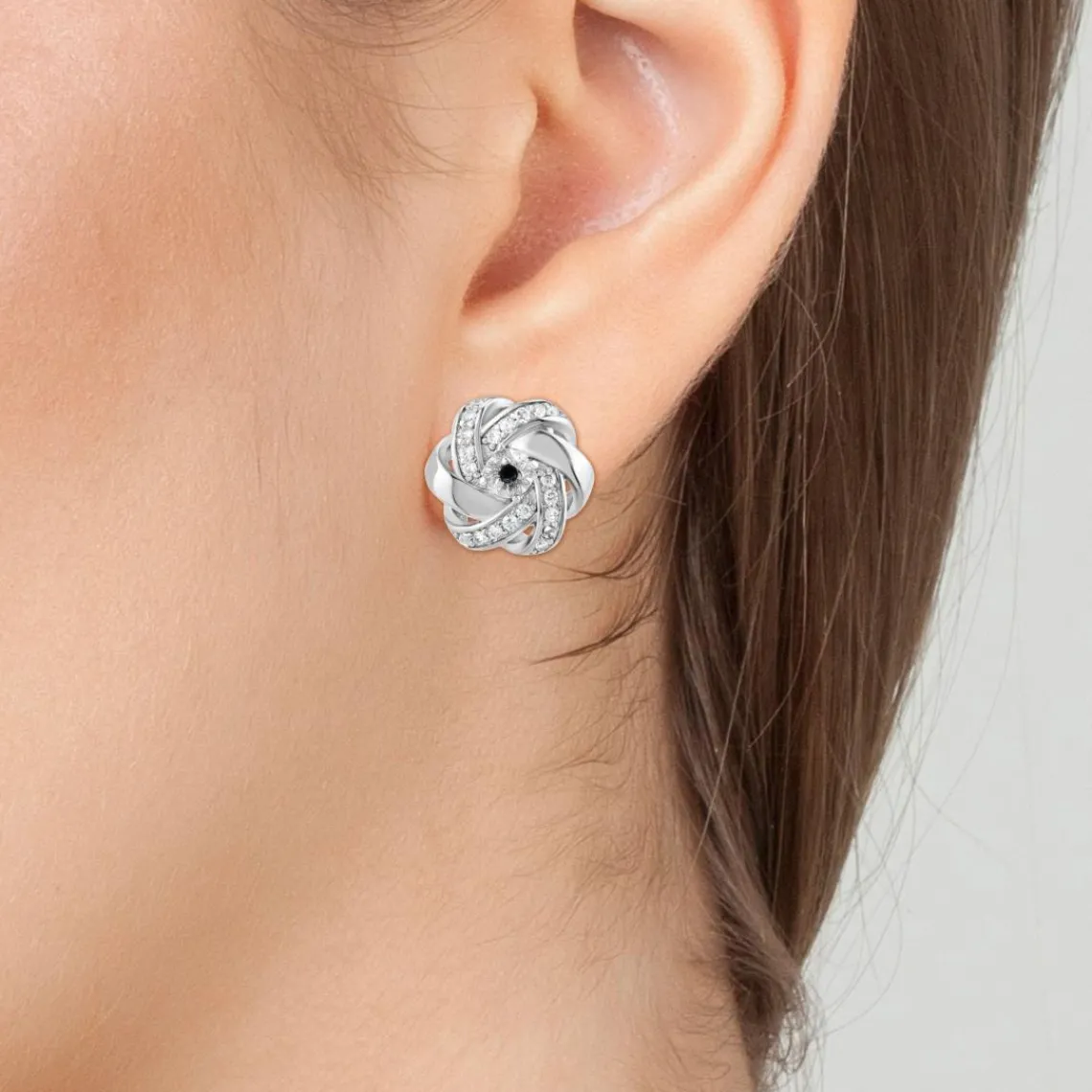 So Charm Bijoux Boucles Oreilles So Charm - BD2034-ARGENT-BO-DIAMANT - Boucles D'Oreilles Argentées | Femme Boucles D'Oreilles