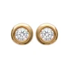 Maison de la Bijouterie Boucles oreilles solitaire plaqué or 2mm Y5ZZ5Z0Y | Femme Boucles D'Oreilles