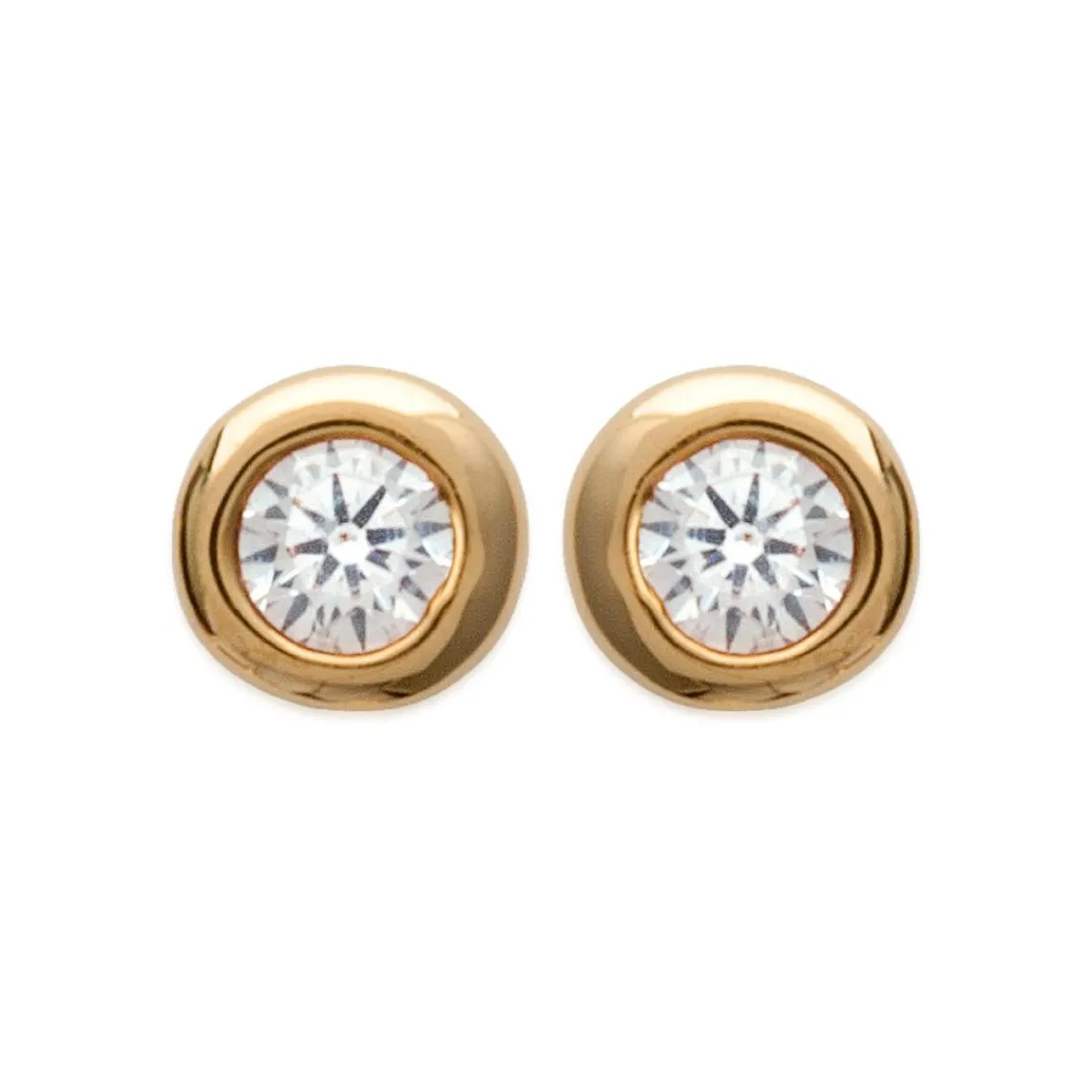 Maison de la Bijouterie Boucles oreilles solitaire plaqué or 2mm Y5ZZ5Z0Y | Femme Boucles D'Oreilles