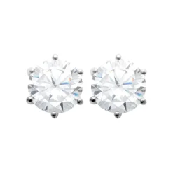 Maison de la Bijouterie Boucles oreilles solitaires argent Z0YZ536UZ | Femme Boucles D'Oreilles