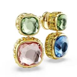 Swarovski Bijoux Boucles oreilles Swarovski Chroma Versatile - 5692492 Plaqué or Bleu | Femme Boucles D'Oreilles