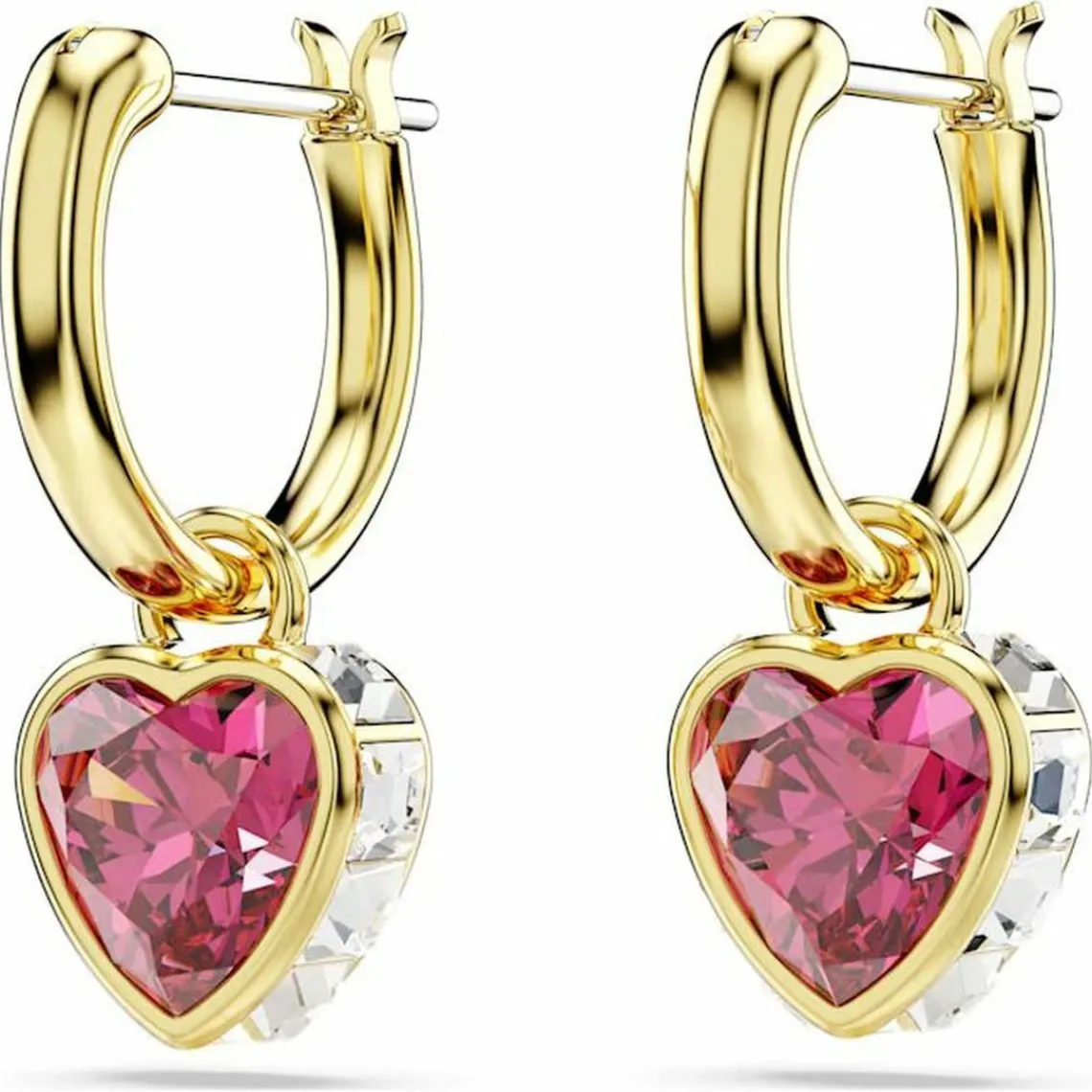 Swarovski Bijoux Boucles oreilles Swarovski Chroman Hoop Drop Heart - 5684760 rouge,doré | Femme Boucles D'Oreilles