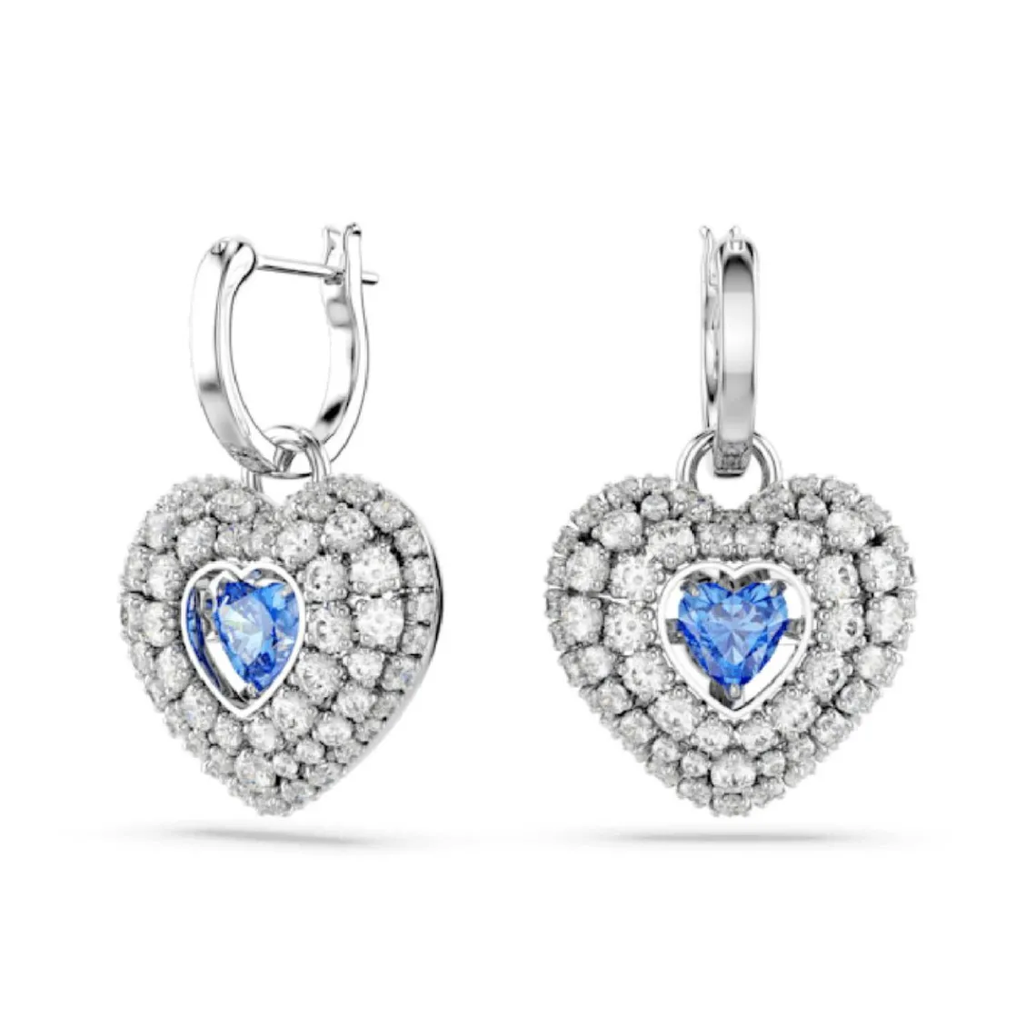 Swarovski Bijoux Boucles oreilles Swarovski Hyperbola Heart - 5680392 bleu,argent | Femme Boucles D'Oreilles