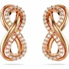 Swarovski Bijoux Boucles oreilles Swarovski Hyperbola Fig Pave - 5684085 blanc,doré | Femme Boucles D'Oreilles