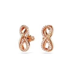 Swarovski Bijoux Boucles oreilles Swarovski Hyperbola Fig Pave - 5684085 blanc,doré | Femme Boucles D'Oreilles