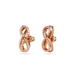 Swarovski Bijoux Boucles oreilles Swarovski Hyperbola Fig Pave - 5684085 blanc,doré | Femme Boucles D'Oreilles