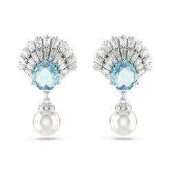 Swarovski Bijoux Boucles oreilles Swarovski Idyllia E Drop Pearl - 5680301 bleu,argent | Femme Boucles D'Oreilles