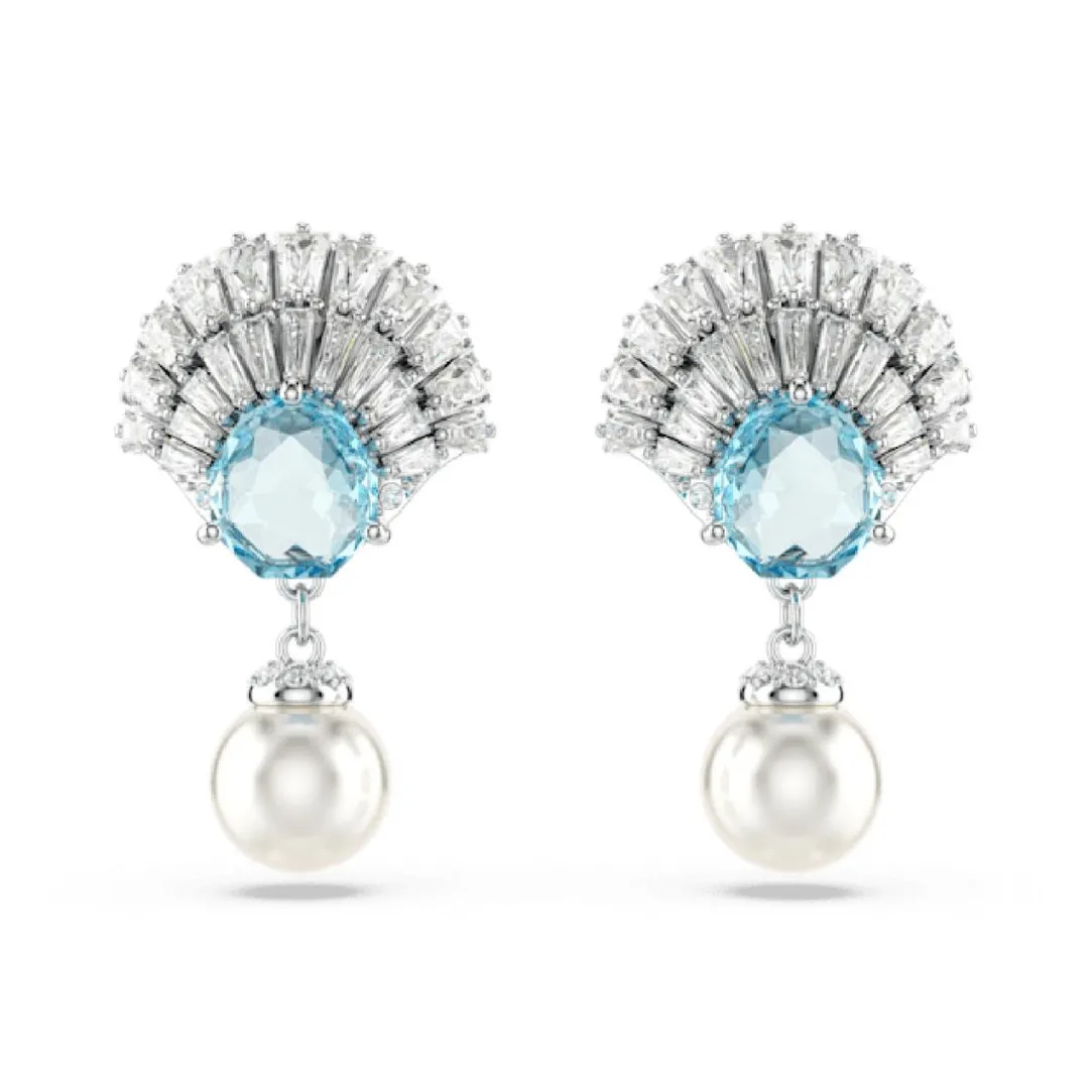 Swarovski Bijoux Boucles oreilles Swarovski Idyllia E Drop Pearl - 5680301 bleu,argent | Femme Boucles D'Oreilles
