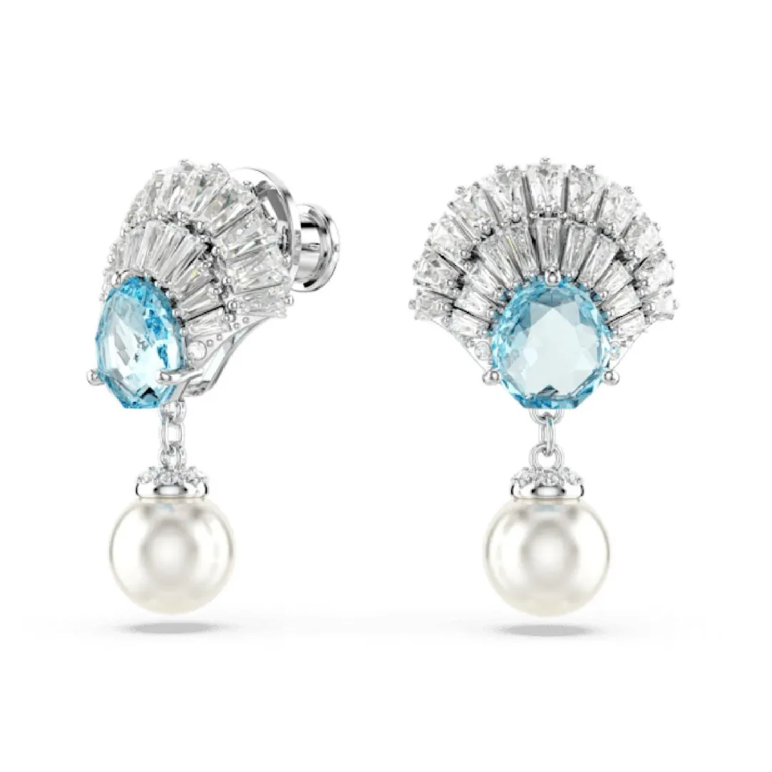 Swarovski Bijoux Boucles oreilles Swarovski Idyllia E Drop Pearl - 5680301 bleu,argent | Femme Boucles D'Oreilles