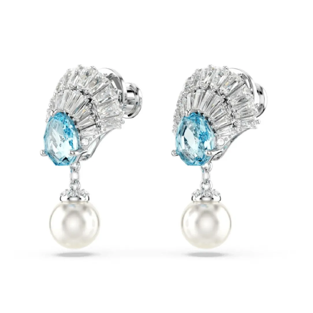 Swarovski Bijoux Boucles oreilles Swarovski Idyllia E Drop Pearl - 5680301 bleu,argent | Femme Boucles D'Oreilles